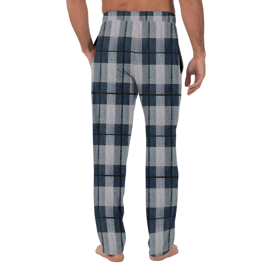 Herren Freizeit Pyjamahose mit Taschen | Einfarbig Gestreift Kariert Bedruckt Lockerer Schnitt Elastischer Bund für Zuhause