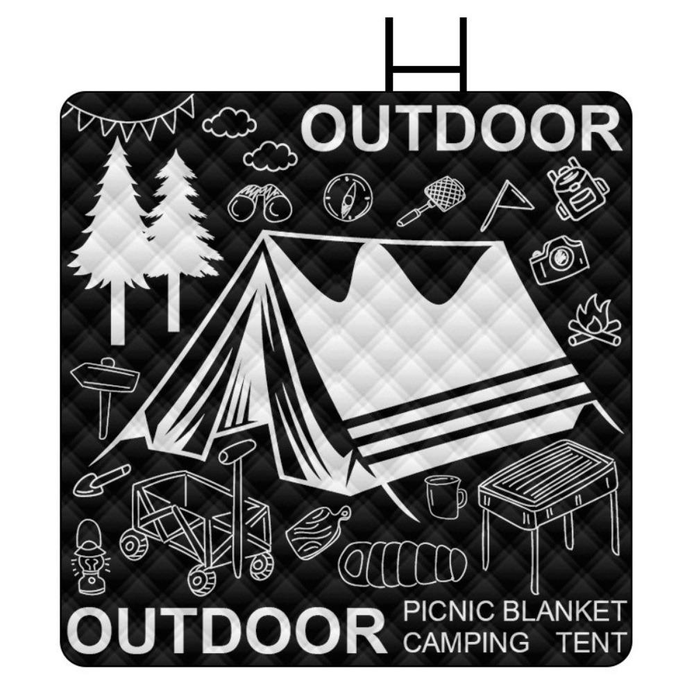 

Waterproof Camping Mat Collapsible Beach Blanket Thickened Outdoor Picnic Mat Camping Equipment чорний