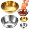 Durable Sauce Dipping Cups 6PCS Stainless Steel Seasoning Bowls, Mini Cups, Silver Spice Bowls for Kitchen Stackable Round Condiment Dishes