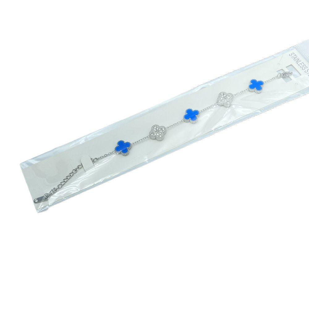 13MM Four Leaf Clover Bracelet Titanium Steel Four Leaf Clover Reversible Bracelet No Color Loss Titanium Steel Ladies Bracelet