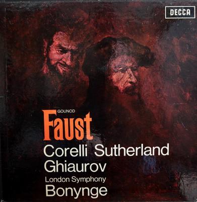 LP Record CHARLES GOUNOD - FRANCO CORELLI , J - Faust SET32730 Decca 1966 UK Classical Used