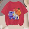 2026 Summer Pikachu 2D Cartoon Print Short Sleeve Tops Teen Casual Fashion Tees Hot Sale