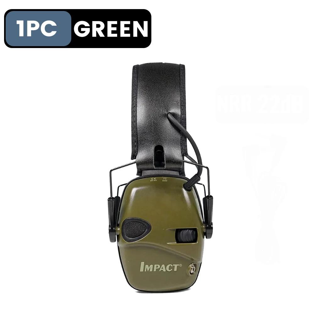 Тактические электронные стрелковые наушники Honeywell Защитные наушники от шума Усиление звука Защита слуха Гарнитура Складные зелёный