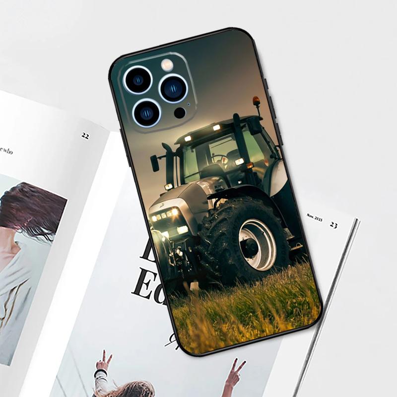 Farm Vehicle Tractor Case For iPhone 17 Pro Max 14 13 12 11 15 16 Pro Max mini 15 Plus 16e 17 Air Phone Cover