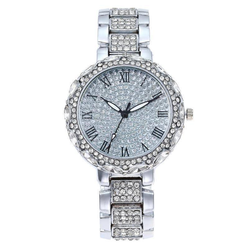 Roman pattern fashion diamond-encrusted gypsy women's watch women's watch quartz women's model