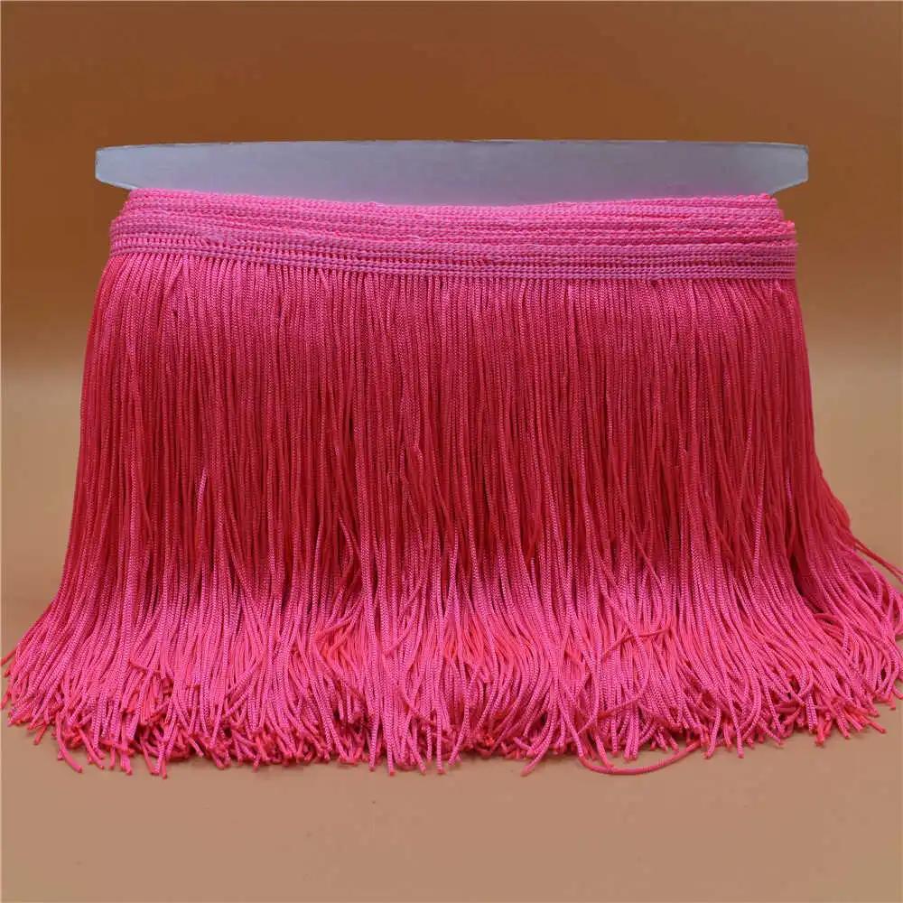 10 Metri Pizzo Lusso Colore Oro Frangia con Nappa 15CM Larghezza Galon Frange Abito Latino Abbigliamento da Palco Accessori Nastro