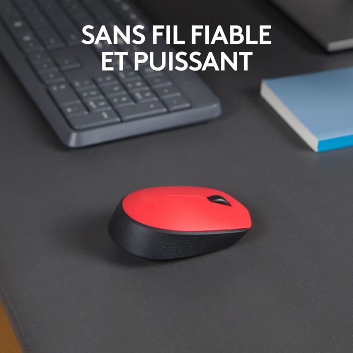 Souris - Sans Fil - Logitech - M171 - Rouge - Ambidextre