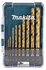 Makita HSS-TIN Drill Bit Set 10 Pieces with Case D-72849 Twist Drill for Metal