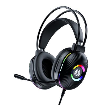 Mikrofonlu Oyuncu Kulaklıkları, Renkli LED Işıklı Gürültü Engelleme Kablolu Kulaklıklar 7.1 Surround Ses Kulak Üstü