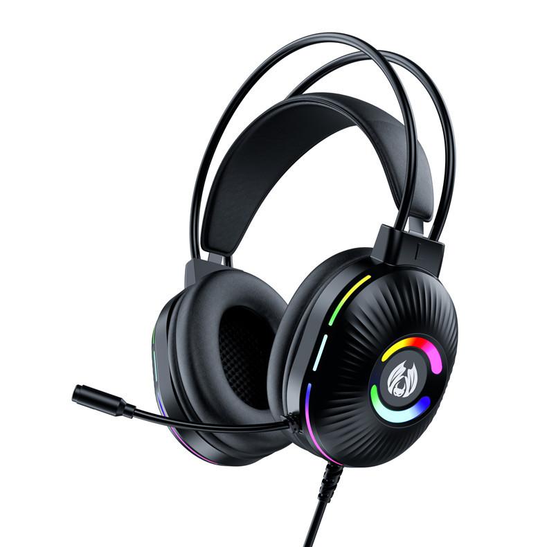 Casques Gaming avec Microphone, Casques Filaire à Réduction de Bruit avec Chats Dessinés r Son Surround 7.1 Casques Over-r pour PC