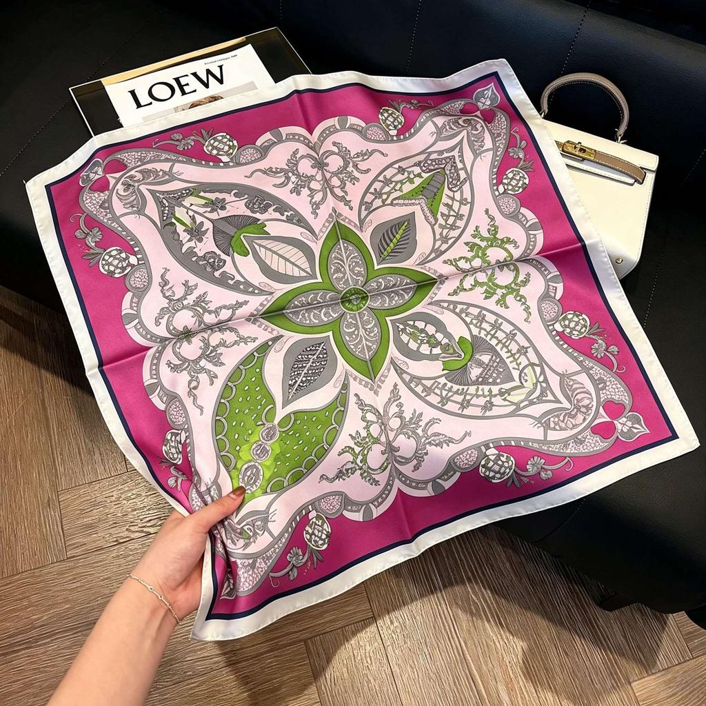 New old money wind chain neck scarf women's commuting versatile soft silk scarf neck protection shawl outer scarf