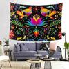 Mexikanische Blumen und Vögel Wandteppich Dekor Kunst Ästhetische Wandteppiche für Wohnzimmer Schlafzimmer Haus Wandtuch Wandbehang