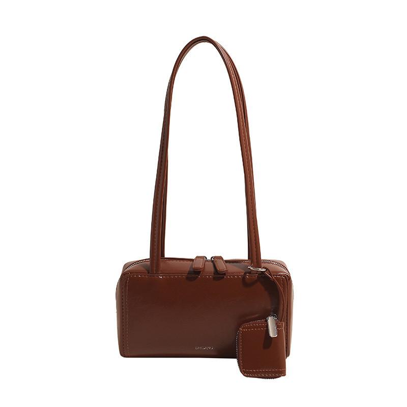 

Pu Small Crossbody Bag For Women With Fashionable Stitching And Spacious Interior For Daily Use коричневий