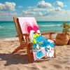 Blue Smur-f Characters Beach Towel Microfiber Beach Towel, Lightweight and Quick-Dry, for Summer Travel, Swimming Pool Fan Birthday Gift