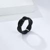 Nordic retro Viking text woven eternal knot, titanium steel ring, men's and women's niche design wedding ring, artistic food ring