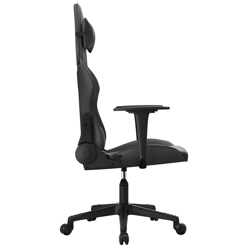 Vidaxl Gaming Chair, Black, Faux Leather