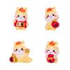 4Pcs Mini Cartoon Horse Figurine Bring Good Luck Fortune Miniature Pony Statue Resin Animal Sculpture Home Office Microlandscape Decoration Ornament