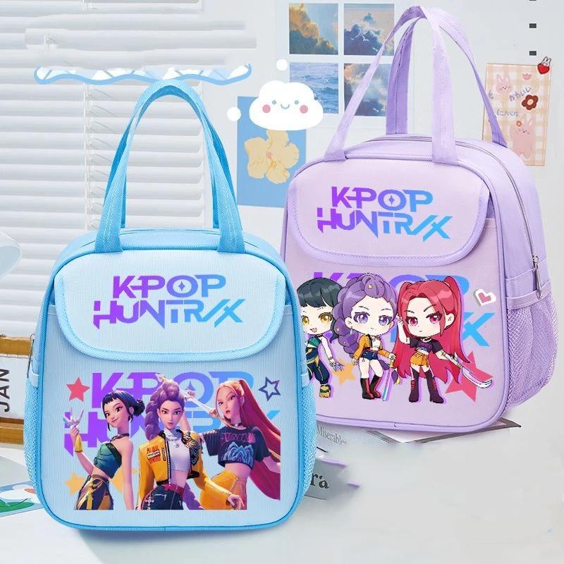 Kpop Cadı Avı Takımı Bento Çantası, Çocuklar İçin Yalıtımlı Elde Taşınan Öğle Yemeği Kutusu Çantası, Büyük Kapasiteli Kalınlaştırılmış Alüminyum Folyo Yalıtımlı Çanta