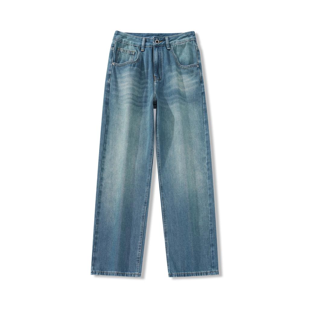 New Spring Style Men's Jeans Loose Straight Wide-leg Pants