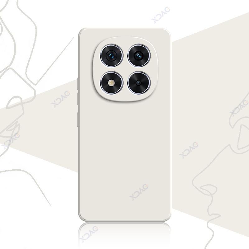 

Роскошные двухслойные чехлы для Redmi Note 14 Pro 5G с полной защитой от ударов, задняя крышка RedmiNote14Pro Square Liquid Silicone Coque Shield Redmi Note 14 Pro слоновая кость