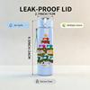 1PC Simple Christmas Tree Print 750ml Color Plastic Sports Water Bottle Leakproof Flip Straw Lid Suitable for Sports Office Home Use