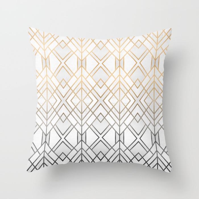 20 New Pink Marble Geometric Pillowcase Marble Velvet Sofa Cushion Cover