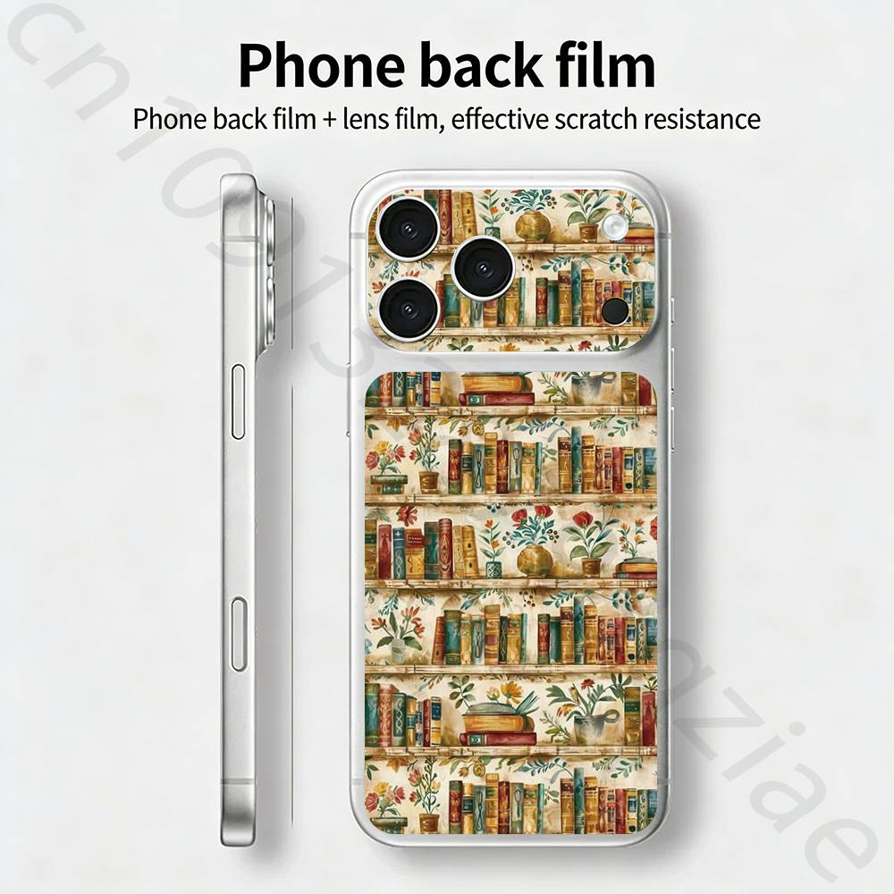 Creative Bookshelf TICKET Decal Skin Wrap for iPhone 17 Pro/Pro max Protective Film for Back, Frame, Camera