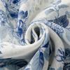 Classic Blue Flower Print Scarf Elegant Tassel Shawl Casual Windproof Head Wrap Hijab Sunscreen Travel Beach Towel For Women