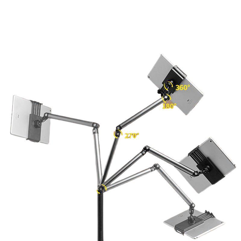 Dual Position Magnetic Phone Holder for Floor-Standing Live Streaming & Multi-functional Top-Down Shooting