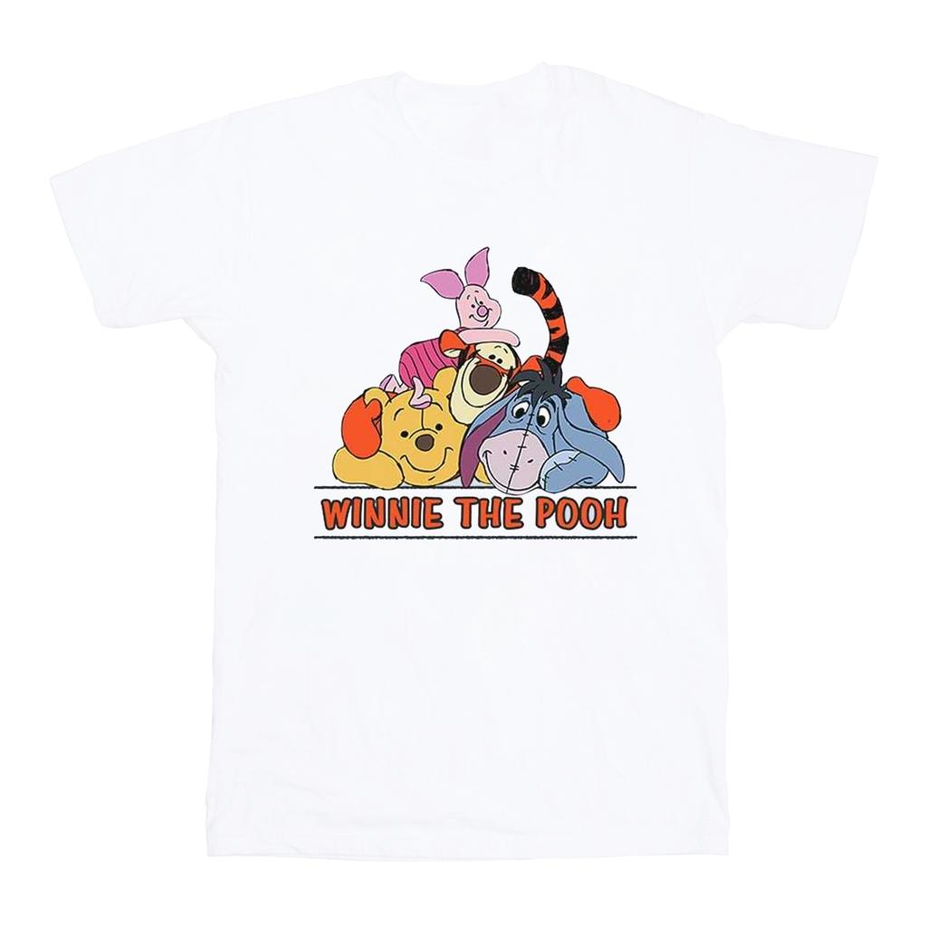 Disney Girls Winnie The Pooh Group Cotton T-Shirt