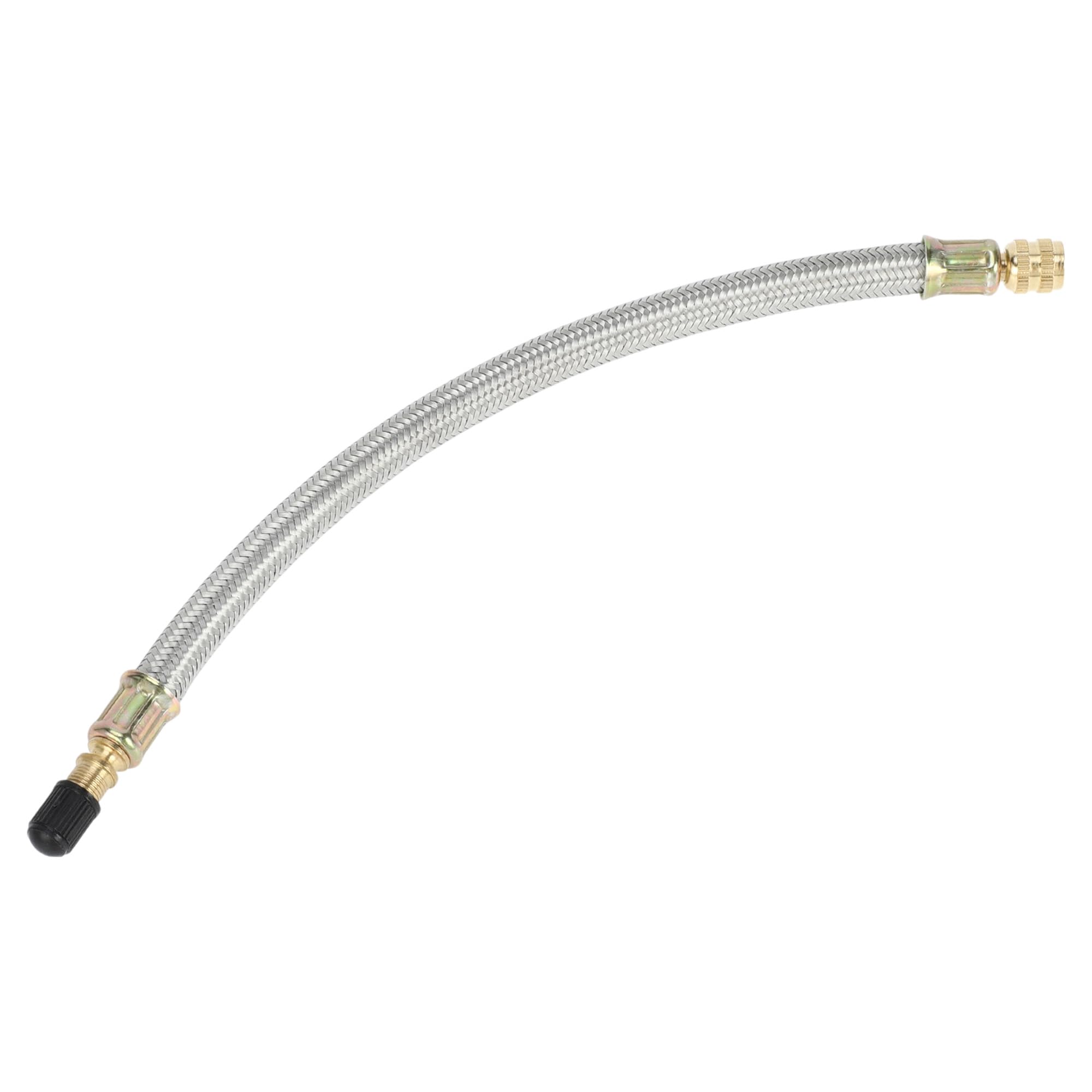 

A ABSOPRO Tire Valve Stem Air Inflation Adapter Durable 250mm Long Tire Valve Extension Pure Copper Stainless Steel Silver Tone