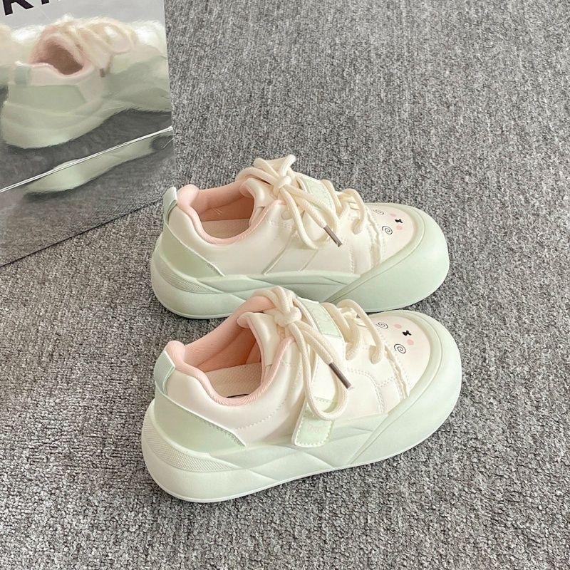 New Casual Board Shoes for Women with Thick Soles, Versatile Student Niche Bread Shoes