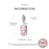 Flip Pink Phone Charms Copper Valentine'S Day Dangle Pendant Fit Bangle Bracelet Necklace Diy Jewelry