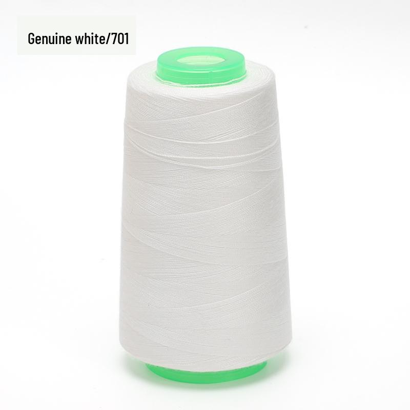 Household Sewing Thread - Large Spool, 202 Colors, Medium Thick Polyester for Sewing Machines, Black & White
