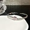 High Sense Niche Original Design French Irregular Pleated Pink Bracelet High Sense Bracelet Women