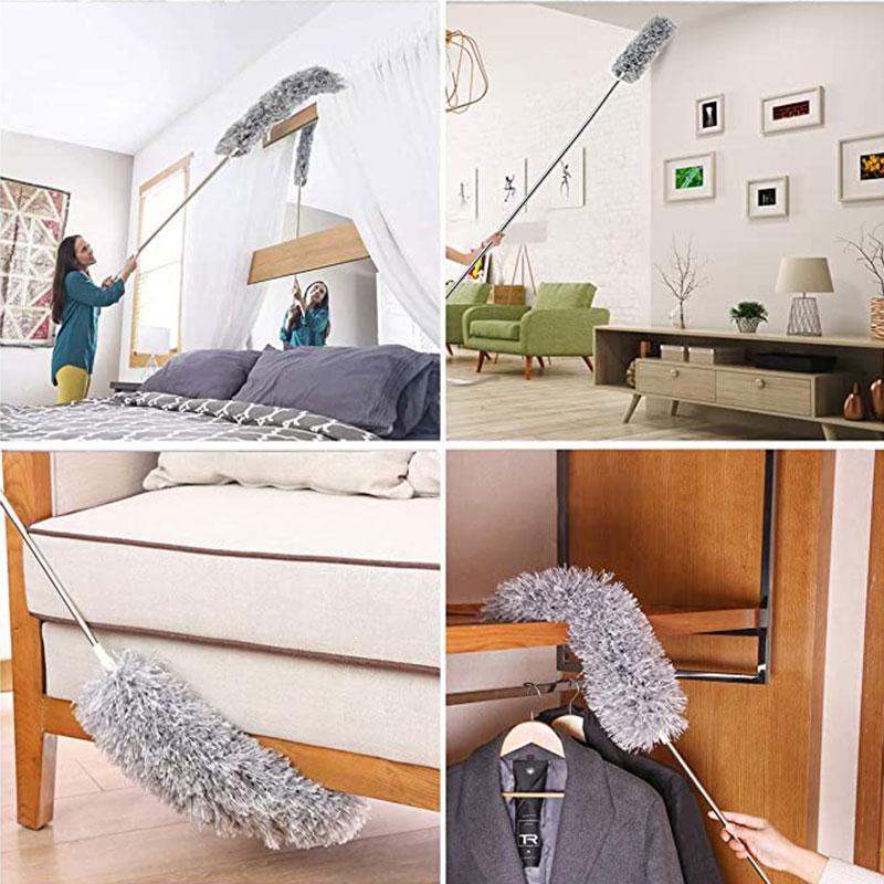 Extendable Cleaning Feather Duster Dust Cleaner Kitchen Household Sofa Dust Brush Home Use Clean Tools Accessories