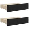 Extendable Daybed with Drawers Black 100x200 cm Fabric