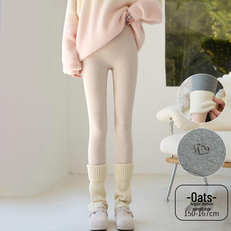 Women's High-Waisted Seamless Fleece-Lined Leggings – Perfect for Autumn & Winter with High Elasticity, Comfort & Versatility.