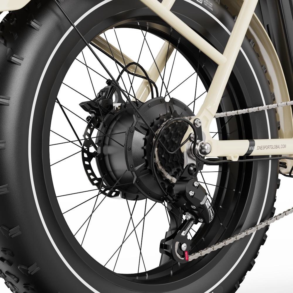 ONESPORT OT16 MAX Adult Folding Electric Bike 48V18Ah Battery 500W Motor Portable Foldable E-Bike for Commute & Urban Riding