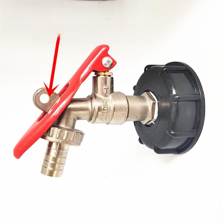 Grenzüberschreitender IBC-Tonnenfass-Messingadapter und 1/2-Zoll-Ventil