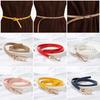 Fashion Graceful Candy Color Thin Skinny Waistband Adjustable Belt Faux Leather Belts Dress Strap