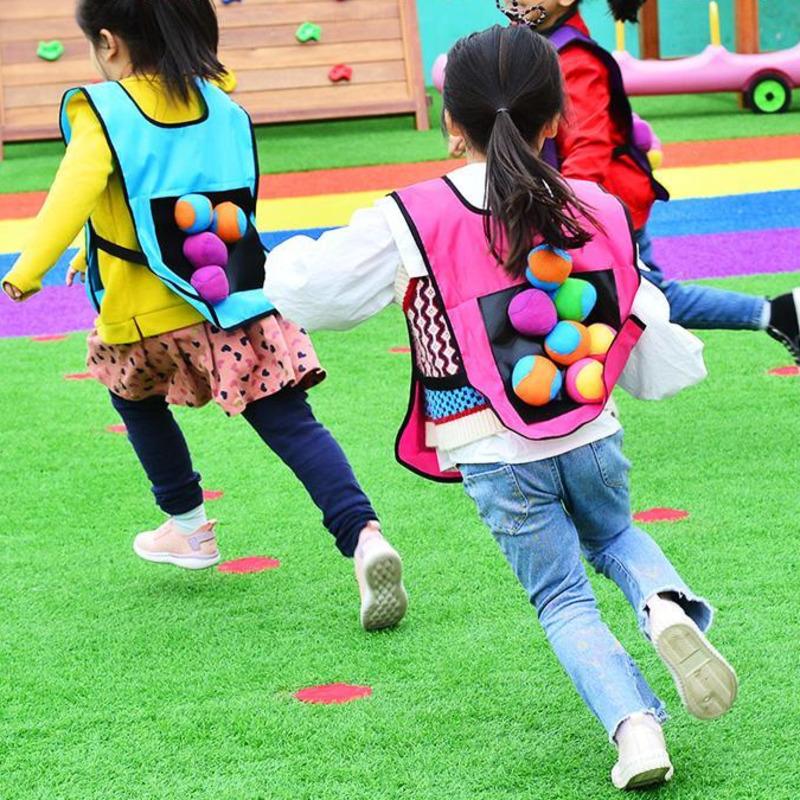 Children'S Outdoor Sports Game Toy Set With Ball Vest Adhesive Throwing Toy Party Interactive Throwing Target Game