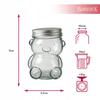 5x 80ml TEDDY TEDDY Glass Jar with Lid for HONEY, Jam, Spices Jar