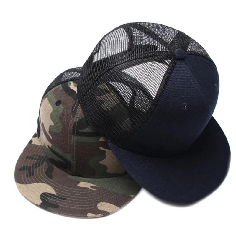 56-60cm HIP HOP Große Größe Frühling Sommer Flacher Schirm Sonnenhut Erwachsener Schlichte Baseballkappe Herren Damen Netz Snapback Kappe Mode