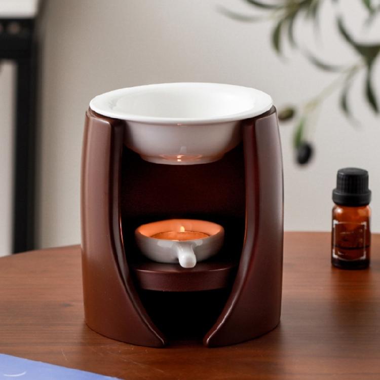 Stylish Ceramic Essential Oil Burners Furnace with Bowl and Tealight Holder Spoon for Aromatherapies and Relaxation
