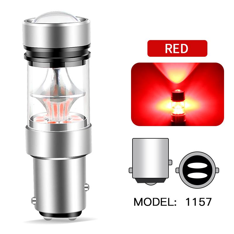 2PCS LED Bulb 1156 BA15S P21W 1157 BAY15D P21/5W BAZ15D P21/4W 3157 P27/7W T25 7443 W21/5W T20 Brake Reverse Turn Signal Lights