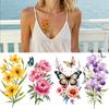 9pcs Temporary Tattoo Butterfly Tattoos Colorful Floral Designs Temporary Tattoo Stickers For Adult Shoulders Male