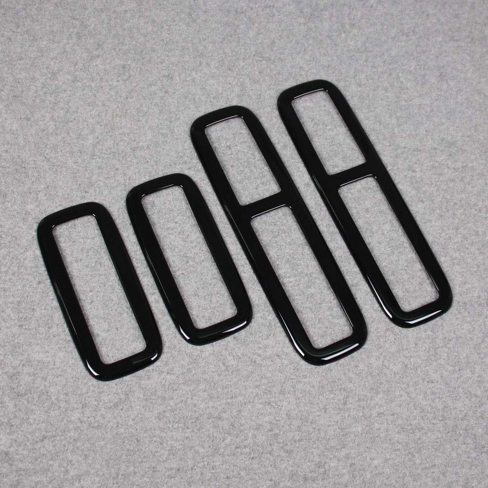 RUIQ Rear Seat Air Conditioning Ring Garnish for Mitsubishi Delica Standard Piano Black D5 Grade,