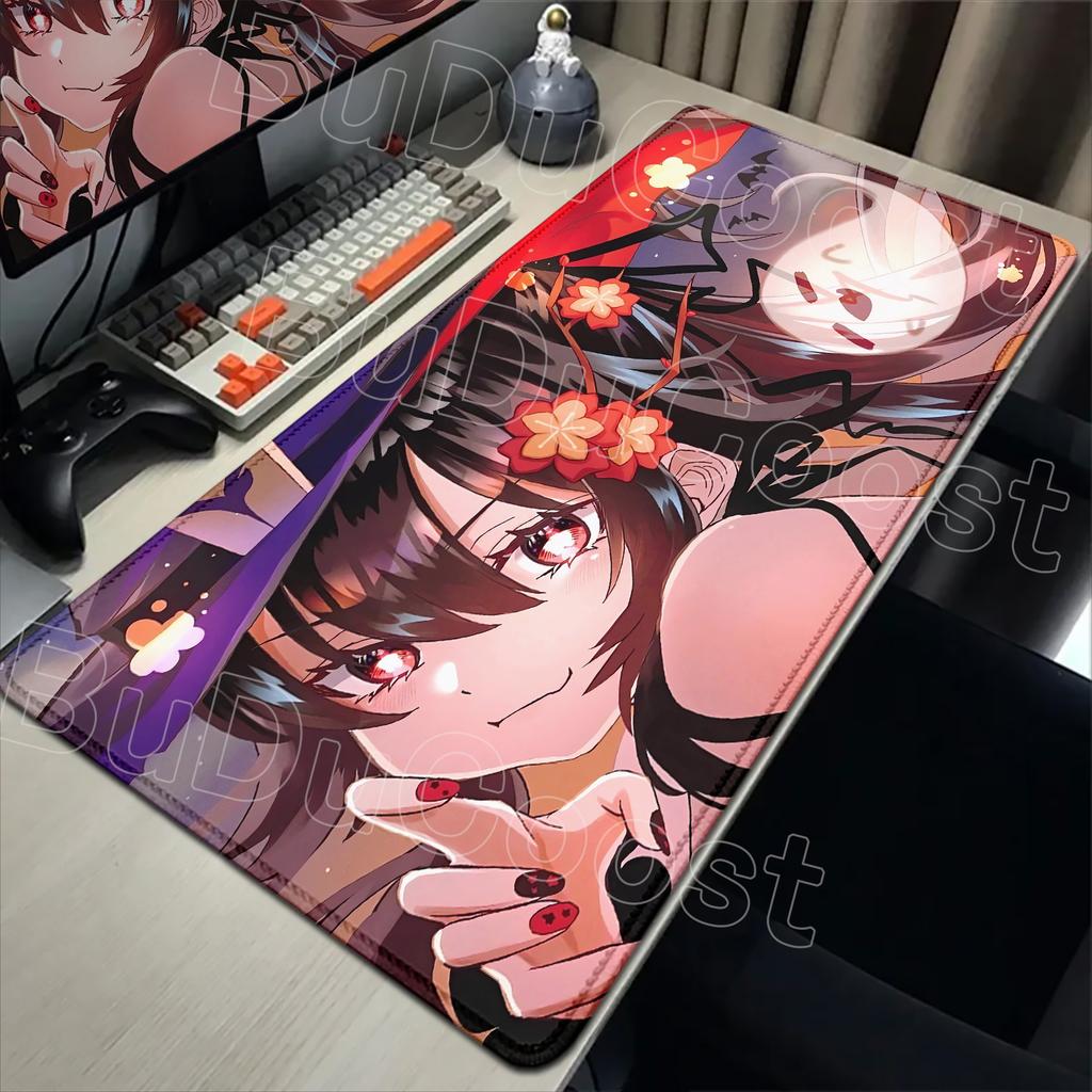 2026 New Wallpaper Genshin Impact Mousepad Cute Kawaii Hu Tao Anime Mouse Pad Large Gaming Mousepad Pc Desk Gamer Keyboard Pads