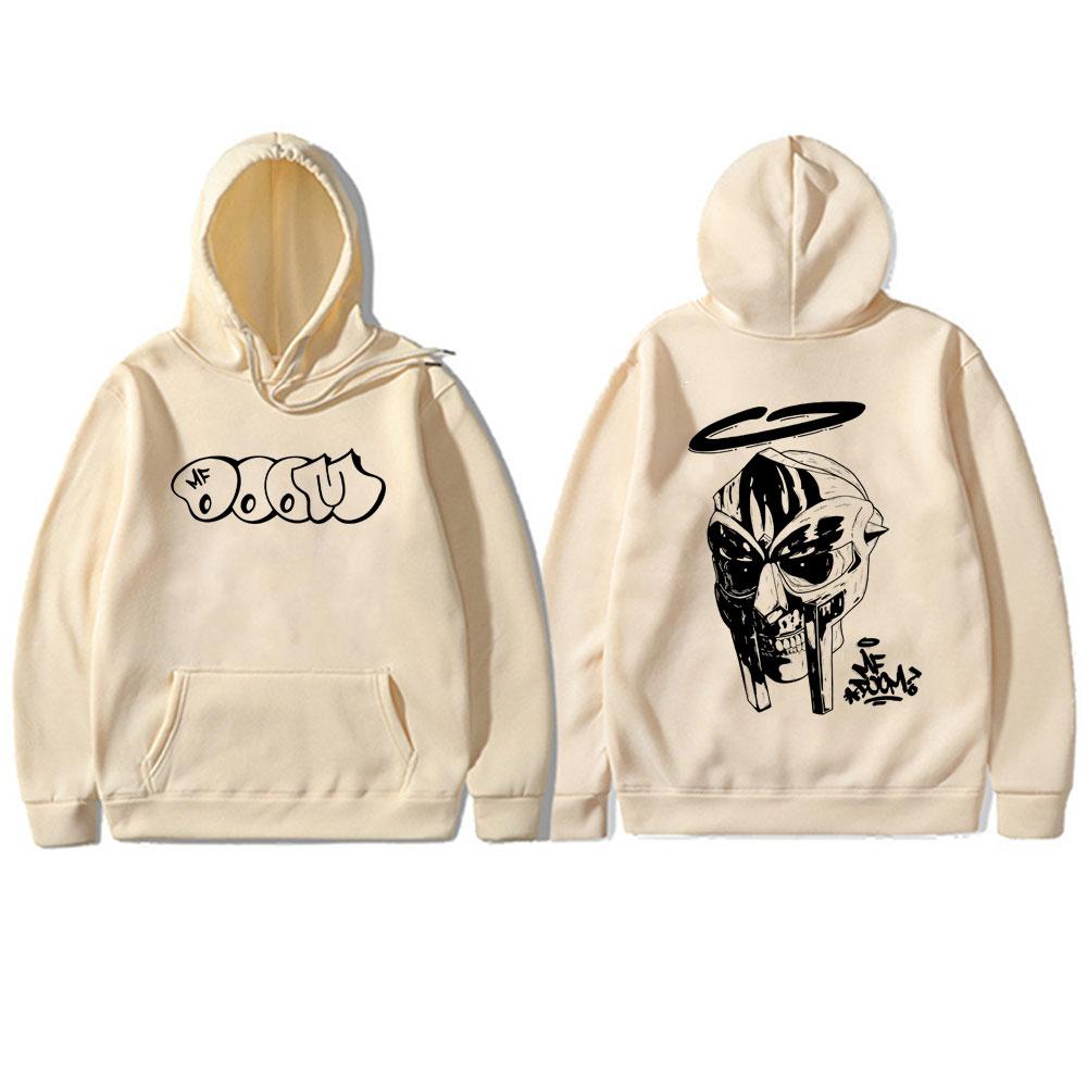 Rapper Mf Doom Double Sided Printed Hoodie Men Women Fashion Oversized Sweatshirt Male Vintage Fleece Cotton Pullover Hoodies